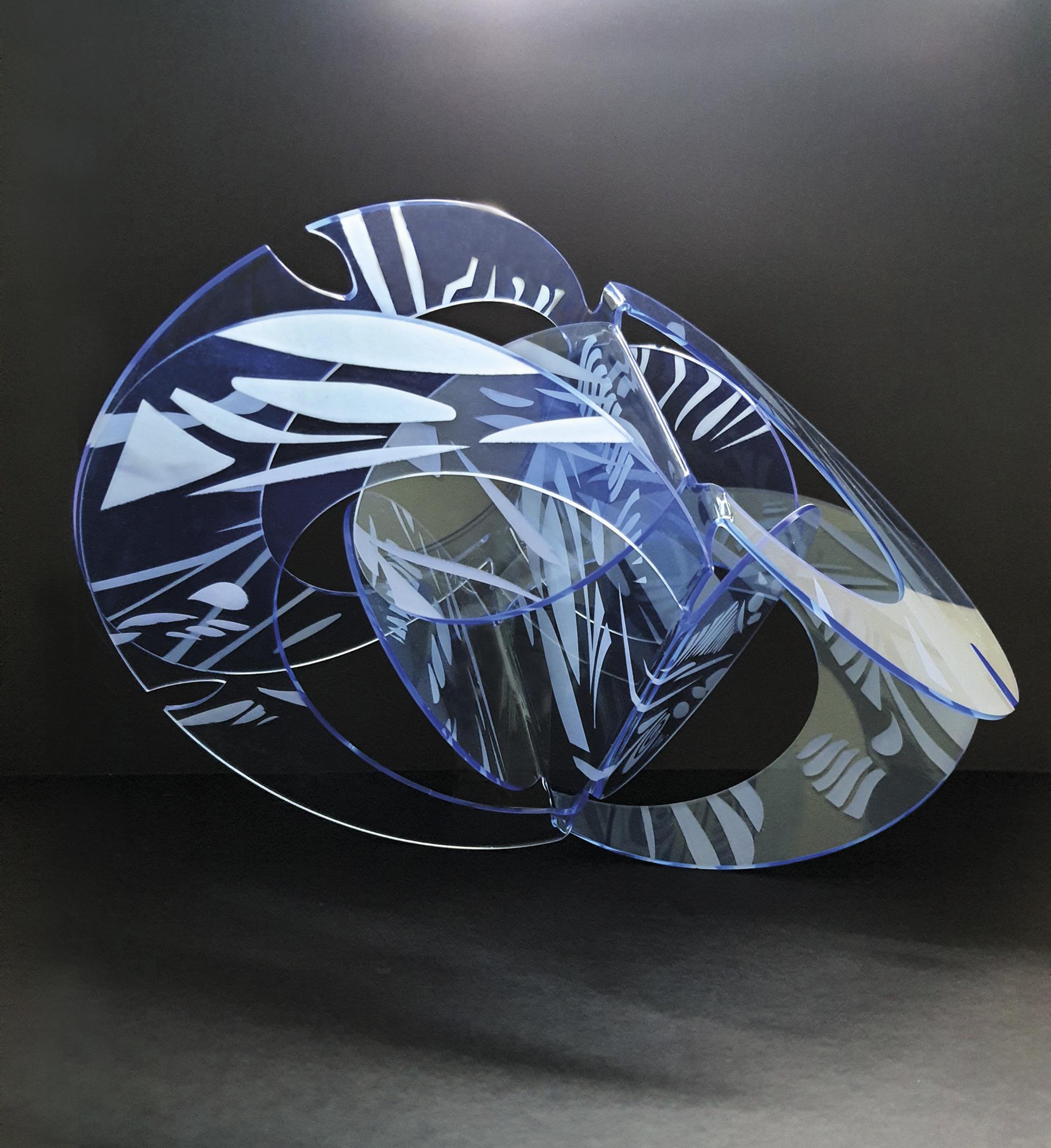 “Aria” di Anna Franci - Plex fluorescente - 45x45x25 