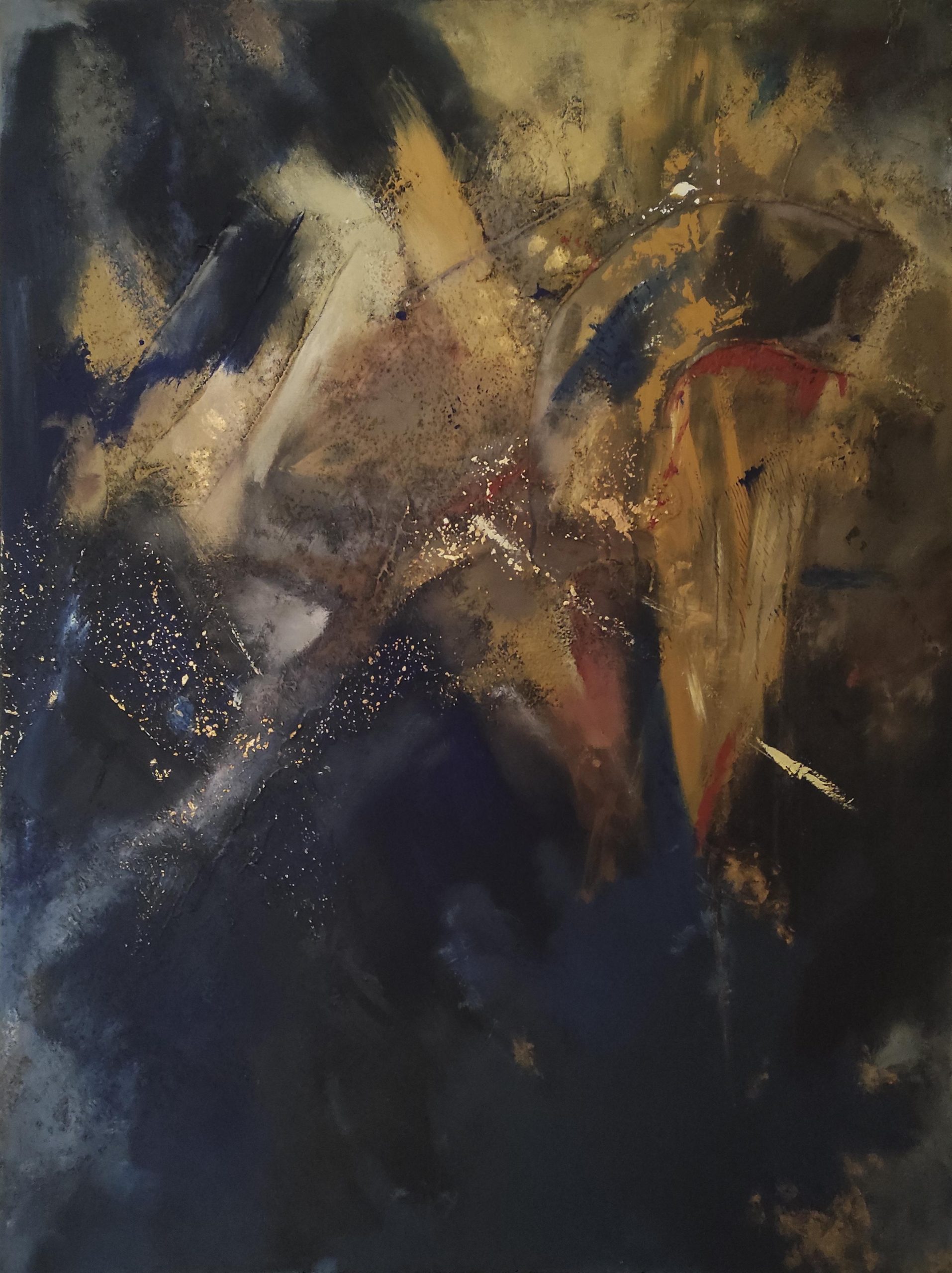 “Richiami di luce” di Paolo Schiavon - Acrilico su tela su fondo materico - 70x90 cm