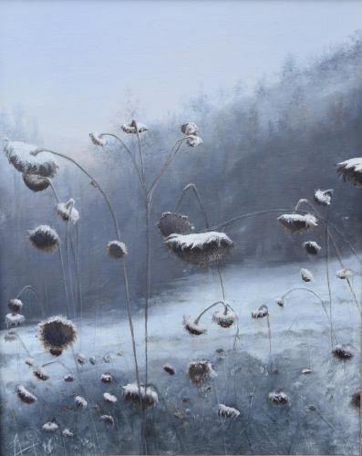 Pittura - 278 - Agnese-Giribaldo - Girasoli-dinverno - 40x50-cm - Olio-su-tela