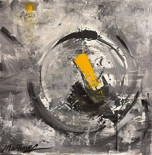 Pittura - 416 - Francesca-Diana-Martines - Gravidanza-bionica - 100x100-cm - Tecnica-mista-su-tela