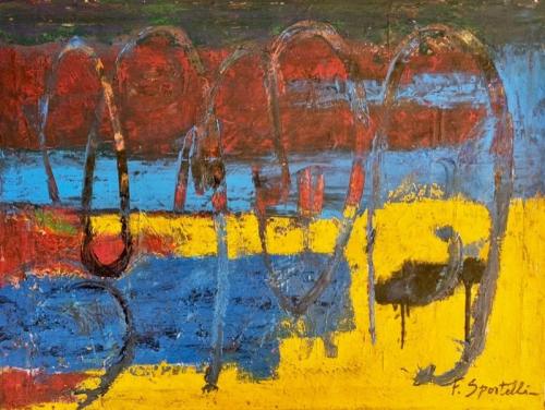 Pittura - Sportelli Francesco - Archi di memoria - 70x70 cm - Acrilico su mdf