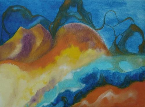 Pittura - Tamás Kiss - L'età dell'oro - 36x60 cm - Olio su cartone