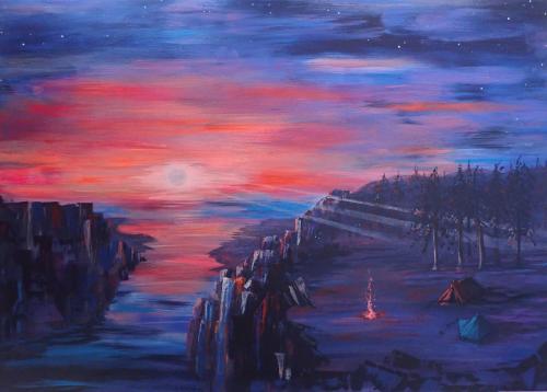 244 Sabrina-Mundt Nelle-terre-selvagge- Acrilico-su-tela 70x50-cm