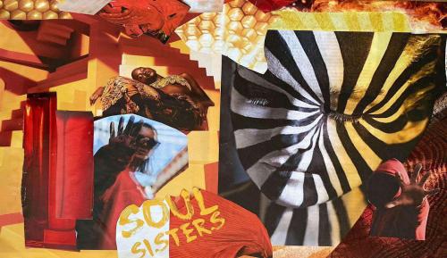 340 Amelia-Rachele-Rossi-Landi Soul-Sisters Collage 30x45-cm