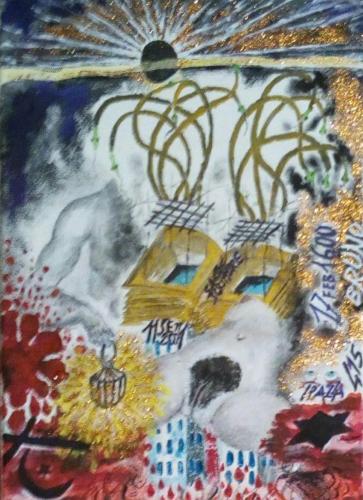410 Marcello-Transerici Il-sole-nero Tempera-pennarello-e-china 30x40-cm