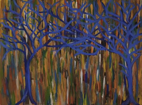 Pittura - 049 - Maria-Carla-Battistella - Intrecci - 78x55-cm - Tempera-