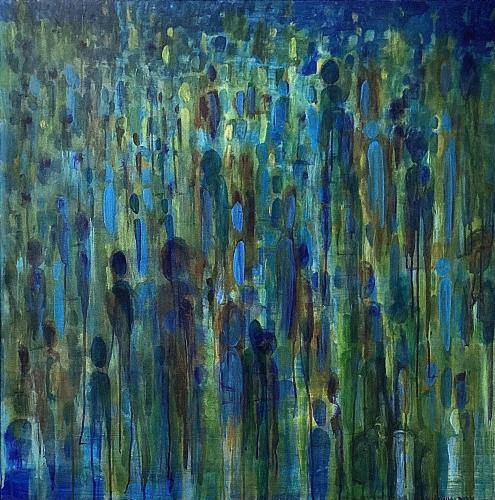 Pittura - 051 - Sandra-Bedu - Solitude - 100x100-cm - Acrylique-sur-toile