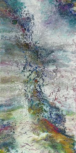 Pittura - 305 - Manuela-Hellwing - WZ-47-Breakup-2023 - 50x100-cm - Mischtechnik-auf-canvas