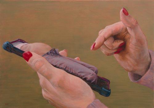 Pittura - 320 - Richard-Janssens - Unbuttoned - 85x60-cm - Olio-su-tela