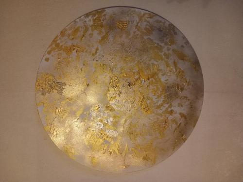 Pittura - 324 - Rose-Marie-Jukowski - Soleil-Armenien - -80-cm-diametro - Acrylique-sur-toile