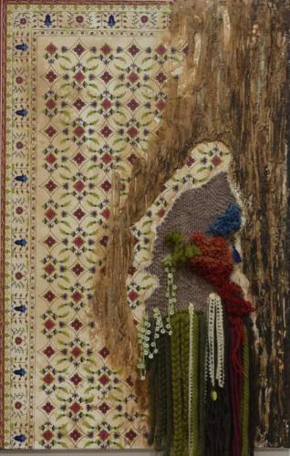 Pittura - 332 - Feray-Koc-Hancer - Mixite-traditionnelle - 60x90-cm - Acrylique-et-tissage-sur-toile