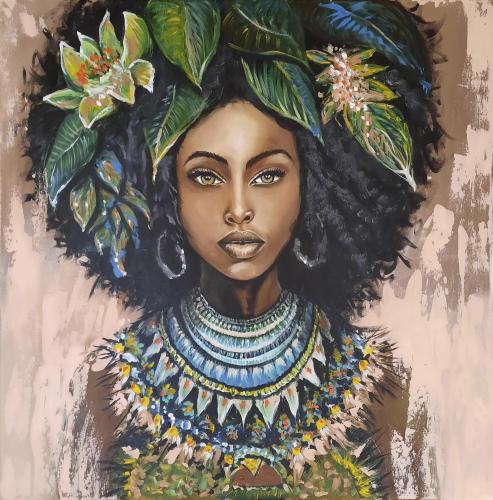 Pittura - 351 - Emmanuelle-Lampin - Baia - 100x100-cm - Acrylique-sur-toile