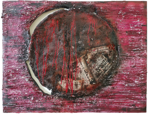 Pittura - 358 - Pietro-Leone-narcisovanesio.art - Odio - 90x70-cm - Tecnica-mista-stucco-acrilici-vernice-e-altri-materiali