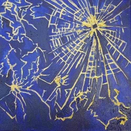 Pittura - 362 - Sandra-Ligato - Crepe - 40x40-cm - Acrilico