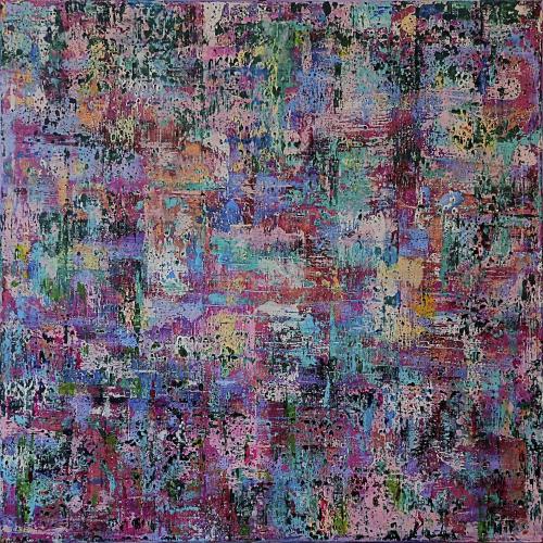 Pittura - 375 - Raffaella-Lupetti - A-glimpse-of-Paradise-Scorcio-di-Paradiso - 70x70-cm - Acrilici-e-oro-su-tela