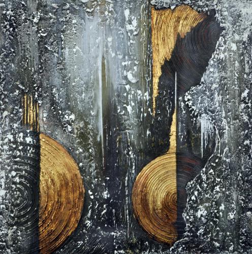 Pittura - 378 - Nataliya-Lyakhova - Ineria - 60x60-cm - Texture-mixed-media-tela-di-lino