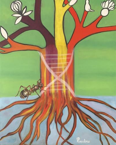 Pittura - 492 - Franca-Pasqualone - Prima-prova-di-Psiche - 80x100-cm - Olio-su-tela