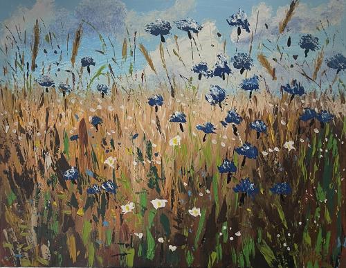 Pittura - 599 - Katarina-Seyffertitz - Flower-dance- - 70x90-cm - Acrilico-su-tela