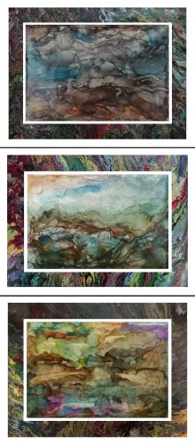 Pittura - 661 - Lidia-Stef-Varsandan - Triptico-Abstract - 85x180-cm - Ink-alcohol-art-acrilic