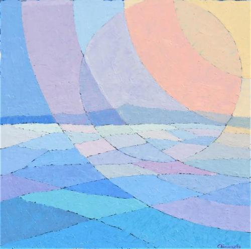 Pittura - Chiminazzo-Giovanni - 0565 - Dinamismo-nella-campagna-op.-n.13 - Olio-su-tela - 70x70-cm