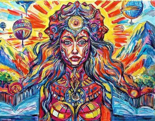 Pittura - Floridana-Oana-Bogdan - 0063 - Divination - Acrylic-on-canvas - 50x70-cm