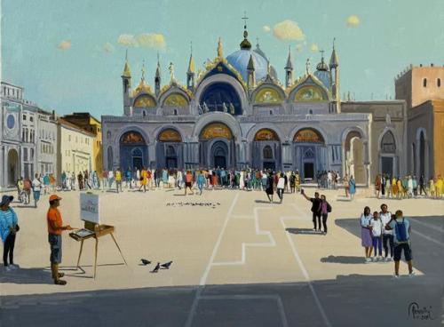 Pittura - PASHK - 0640 - Ho-sognato-San-Marco - Olio-su-tela - 80x70-cm