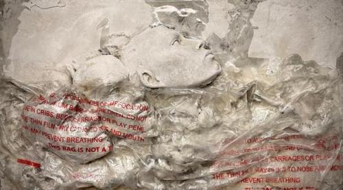 Pittura - Raddatz-Barbara - 0139 - Crash-through-the-surface - Mixed-Media - 70x40-cm