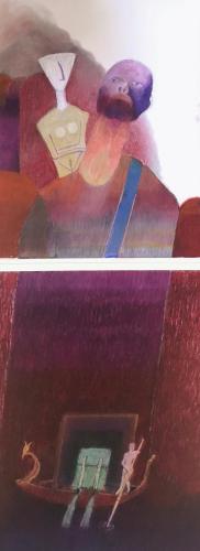 Pittura - Tanner-Robert - 0454 - -les-elegies-de-lerrant-8-au-coeur-des-tenebres- - Pastel-a-lhuile - 50x65-cm