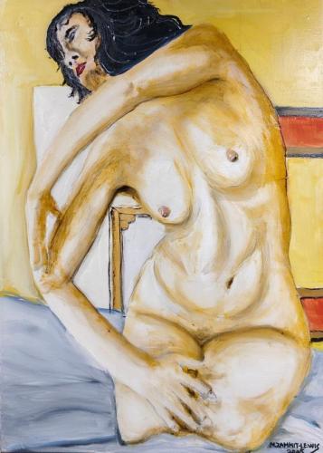 Pittura - Zammit-Lewis-Mario - 0329 - Model-posing - Dipinto-a-olio - 50x70-cm