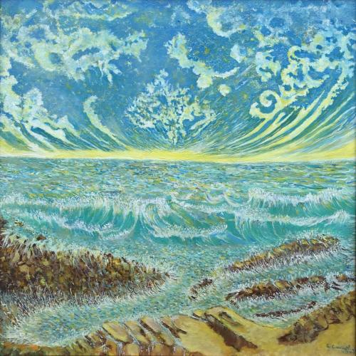 040-Ciarciaglini-Luciano-Mare-in-tempesta-Acrilico-su-tela-80x80-cm