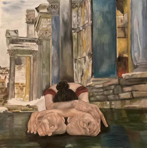 134-Nobile-Patrizia-Il-riposo-del-tempo-Olio-su-tela-100x100-cm