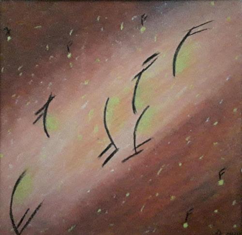 185-Stecca-Aurora-Il-suono-del-cosmo-Serie-Universo-Pastelli-ad-olio-su-foglio-ornato-24x24-cm