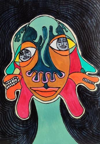 189-Tencone-Marina-Gattanera-Nemesi-Acrilico-su-tela-50x70-cm