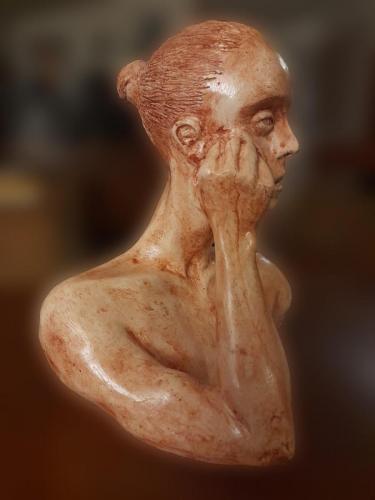 246-Bettella-Fabio-IL-VUOTO-Scultura-modello-in-argilla-24×25×20-cm