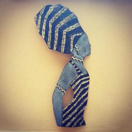 254-Meo-Felice-I-volti-dellAfrica-Ferro-riciclato-e-ottone-100x30-cm