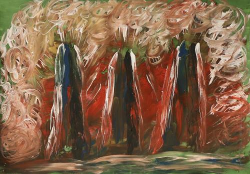 VideoEsposizione - Pittura - Angele-Simoliuniene - 308 - Three-Kings - Paper-acrylic - 64x44-cm