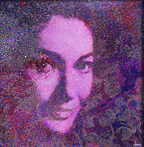 VideoEsposizione - Pittura - Frederic-Lena-Lena - 125 - Maria-Callas - Acrylique-sur-support-rigide-avec-cadre - 60x60-cm
