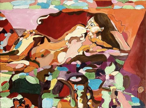 VideoEsposizione - Pittura - Marina-Beeg - 250 - Female-relax - Oil-on-canvas- - 25x45-cm