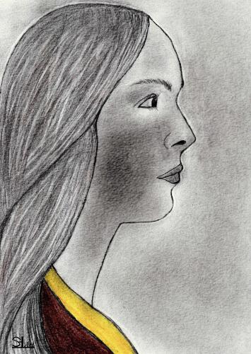 VideoEsposizione - Pittura - Sinisa-Herceg-Synischa-Hertsheg - 107 - Florentine-Woman - Pencil-on-paper - A4