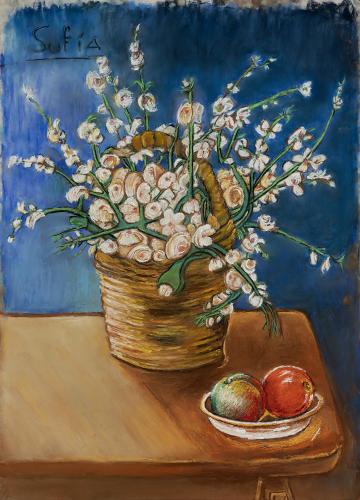 VideoEsposizione - Pittura - Sofia-Sanchez-Romero - 304 - Brotes-de-almendros - Soft-pastel - 50x70-cm