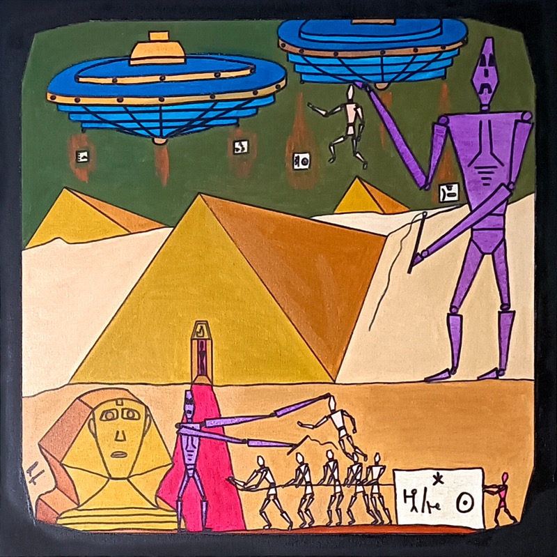 Giza.... la costruzione by Gumina Salvatore (Sotir) | painting, contemporary art, TSBarcellona26
