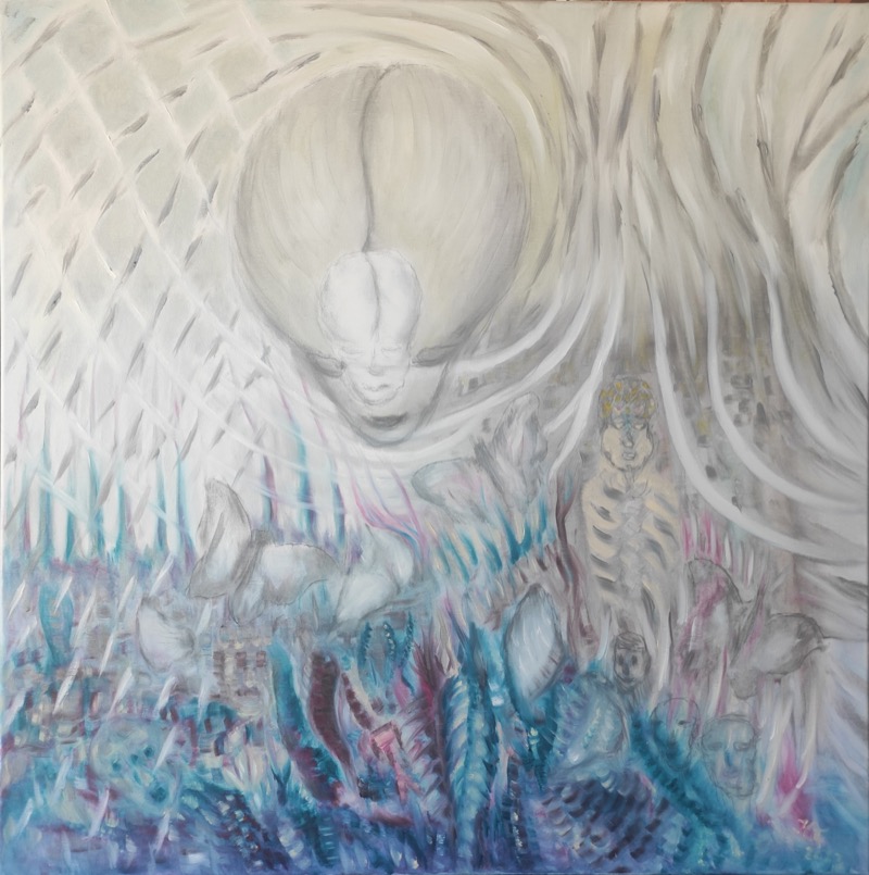 Homo deus by Tamás Kiss | painting, contemporary art, TSBarcellona26
