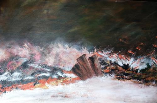 Barvaux-Marylene- - 448 - Tempete - 115x75-cm - Technique-mixte-acrylique