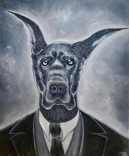 Bezak-David- - 396 - He-only-wants-to-play - 50x70-cm - Oil-on-canvas