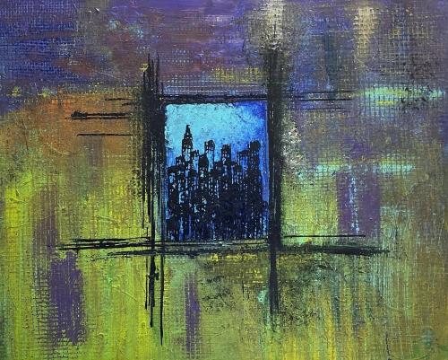 Brasola-Antonella- - 151 - Window-over-New-York - 45x35-cm - Acrilico