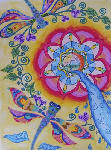 Brus-Meti- - 172 - The-promised-land - 21x30-cm - Aquarelle-and-acrylic-paint-on-paper