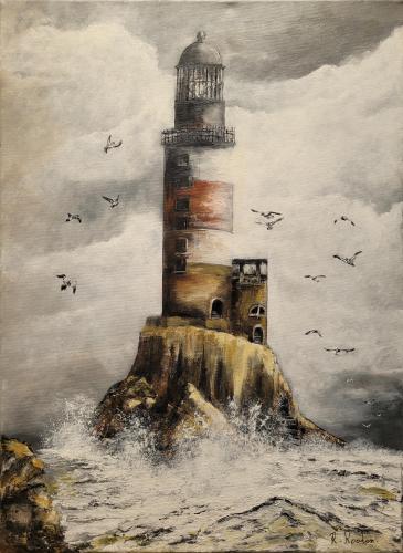 Koolen-Rudy- - 416 - Le-phare - 50x70-cm - Acrylique-sur-toile