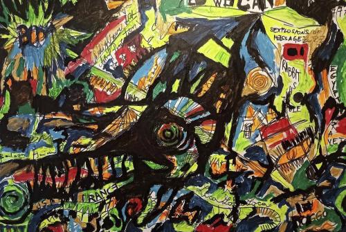 Kraljic-Gregor- - 014 - Back-to-the-future - 100x70-cm - Mixed-technique