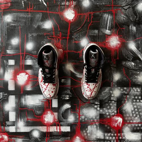 Lapushka-Darya-Dasha - 608 - Nike-Air-Jordan - 80x80-cm - Pittura