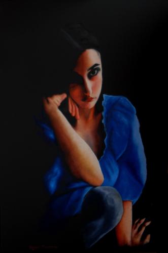 Marchenko-Yevgen- - 116 - Young-girl-in-blue - 120x80-cm - Oil-color-on-canvas